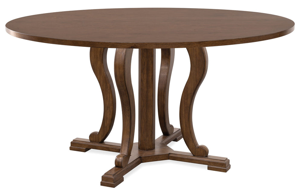 Cashiers - Round Drop-Leaf Dining Table - Chestnut
