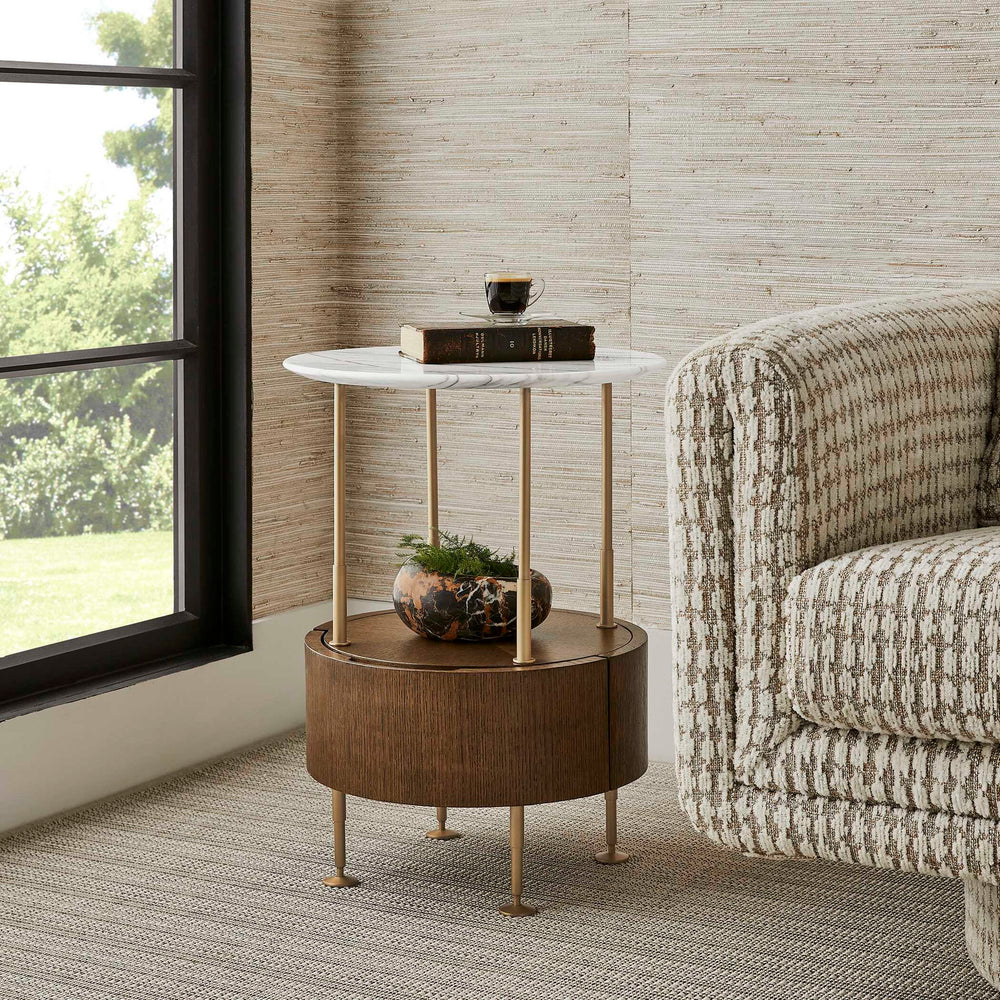 By Your Side - Table - Brass / Woodtone / White