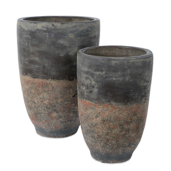 Emberwash - Planters (Set of 2) - Black / Brown