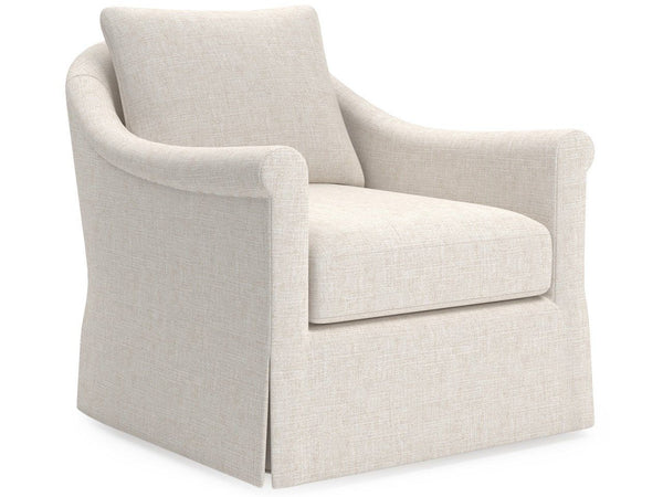 Rowan - Skirted Swivel Chair, Special Order - White