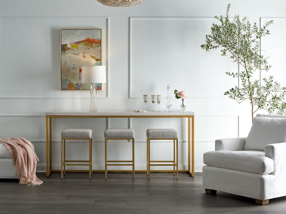 Love. Joy. Bliss.-Miranda Kerr Home - Love Joy Bliss Console Table With 3 Stools - White