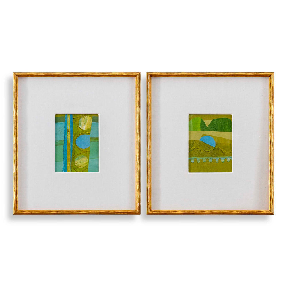 Petite Bijoux - Framed Canvases (Set of 2) - Lime