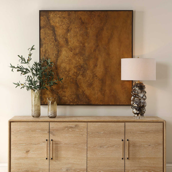 Burn - Hand Painted Canvas - Brown / Woodtone