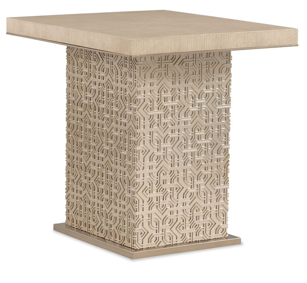 Geometry - High Side Table - Polished Limestone