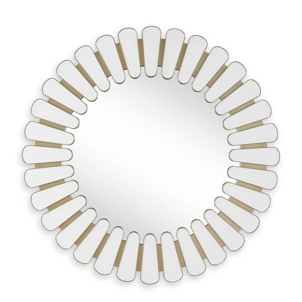 Miran - Glass Round Mirror - White