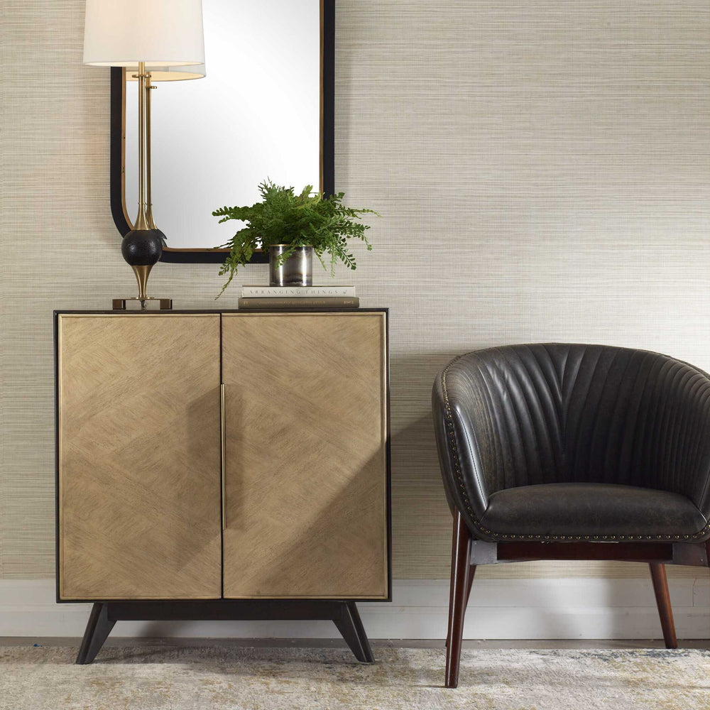 Reina - Modern 2 Door Cabinet - Woodtone