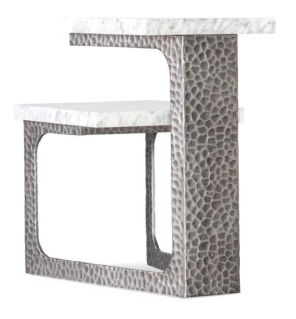 Melange - Georgie Side Table - Pearl Silver