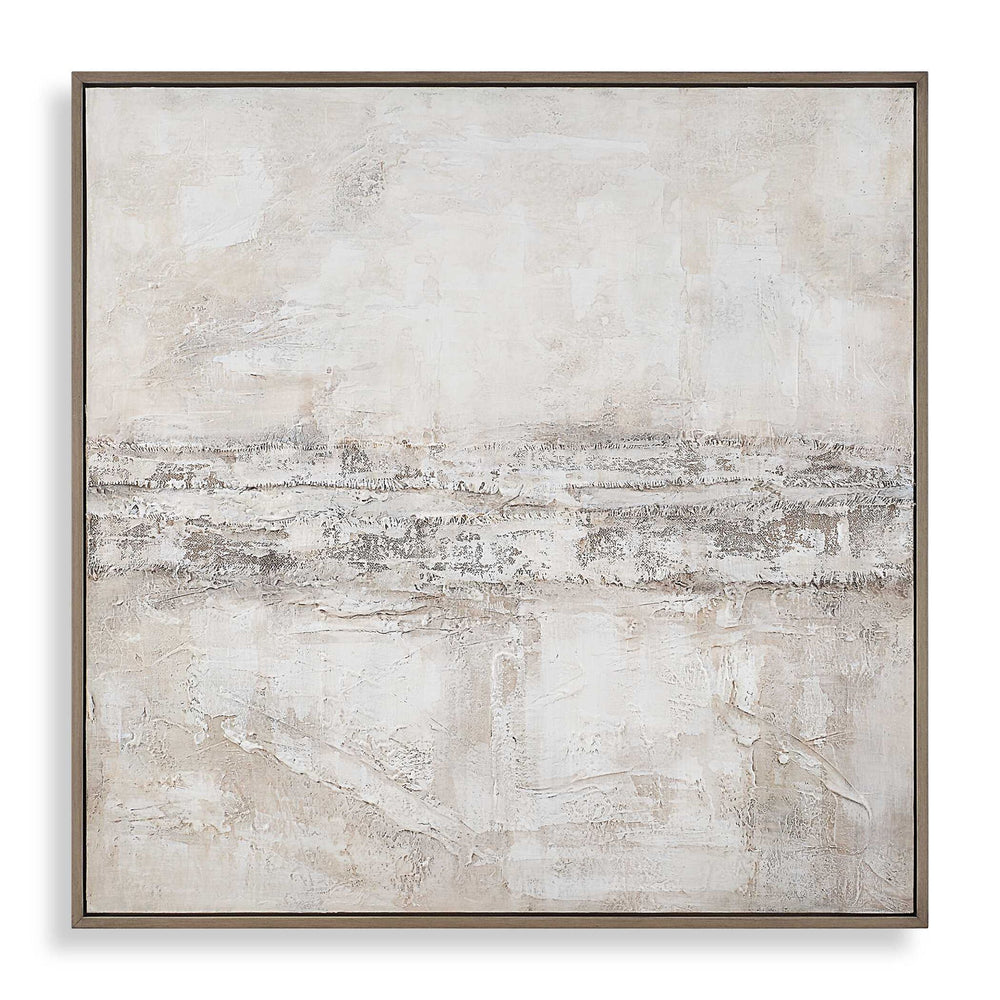 Desert Oasis - Abstract Canvas Art - Gray