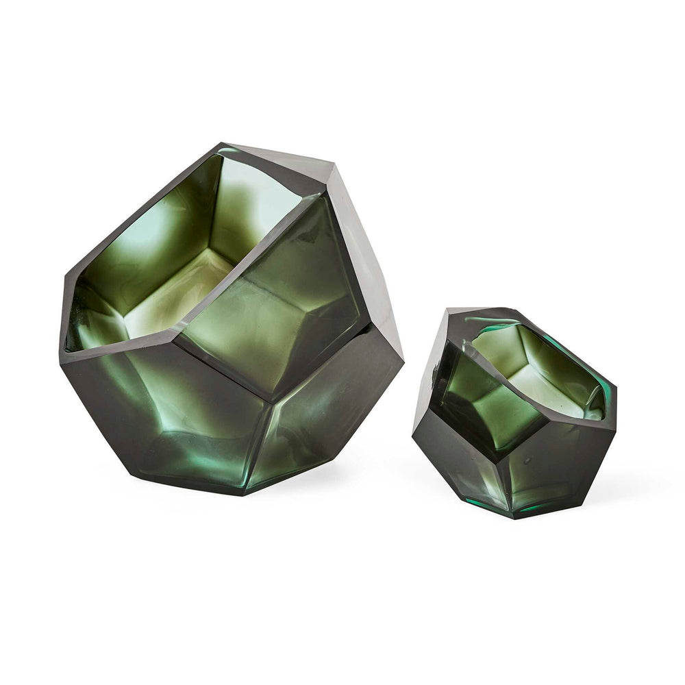 Emerald - Short Vases (Set of 2) - Green