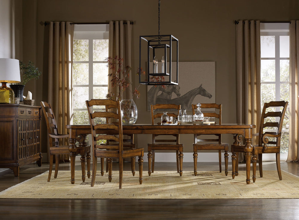 Tynecastle - Rectangle Leg Dining Table With Two 18