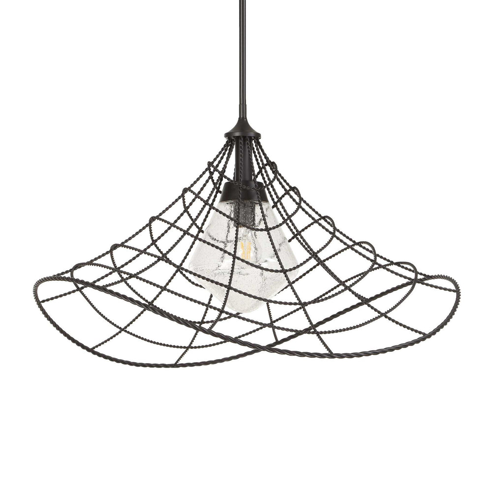 Whirlwind - 1 Light Indoor-Outdoor Pendant - Dark Bronze