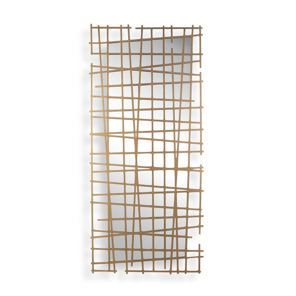 Golden Intersection - Mirrored Wall Decor - Brass