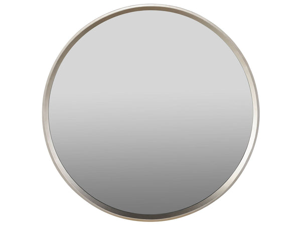 Avaline, Modern - Round Mirror - Pearl Silver
