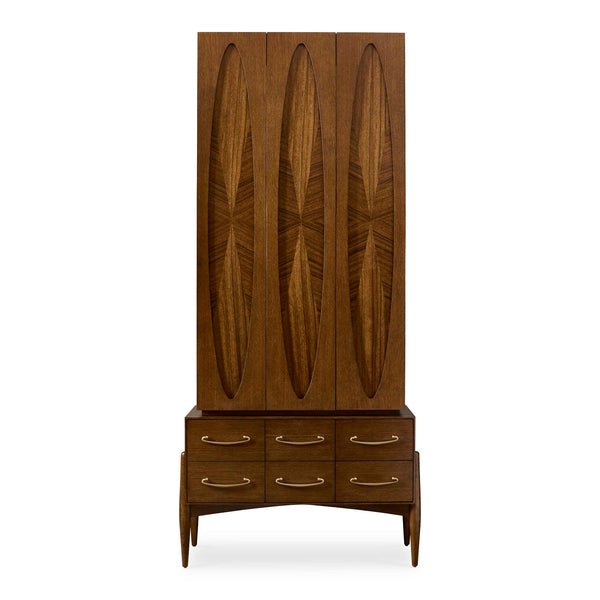 Tiger Eye - Tall Cabinet - Woodtone / Brass