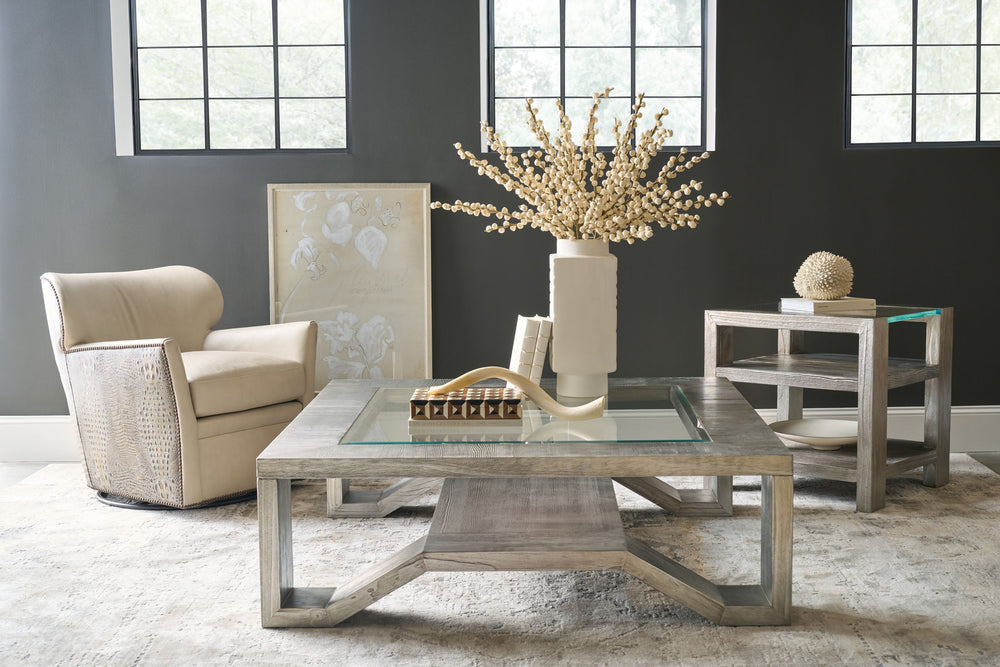 Melange - Saber Cocktail Table - Silver