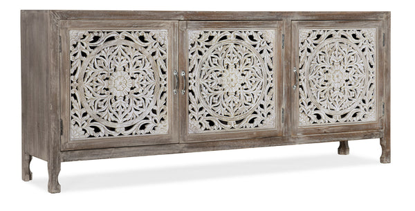 Commerce And Market - 80" Entertainment Console - Light Brown