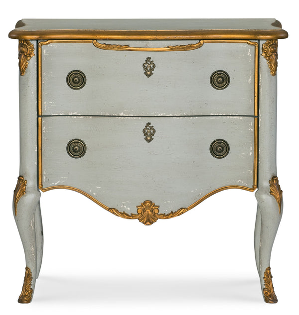 Melange - French 2-Drawer Chest - Pearl Silver
