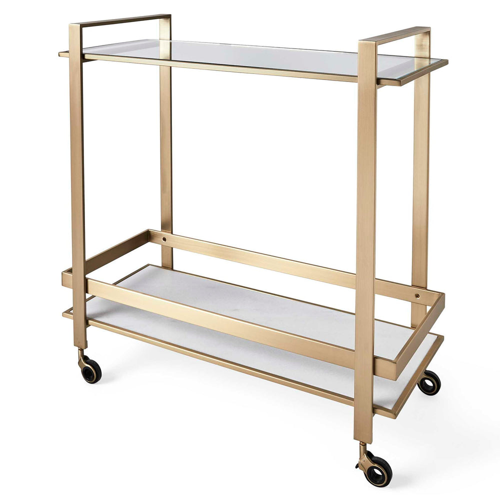 Roll Along - Bar Cart - Brass