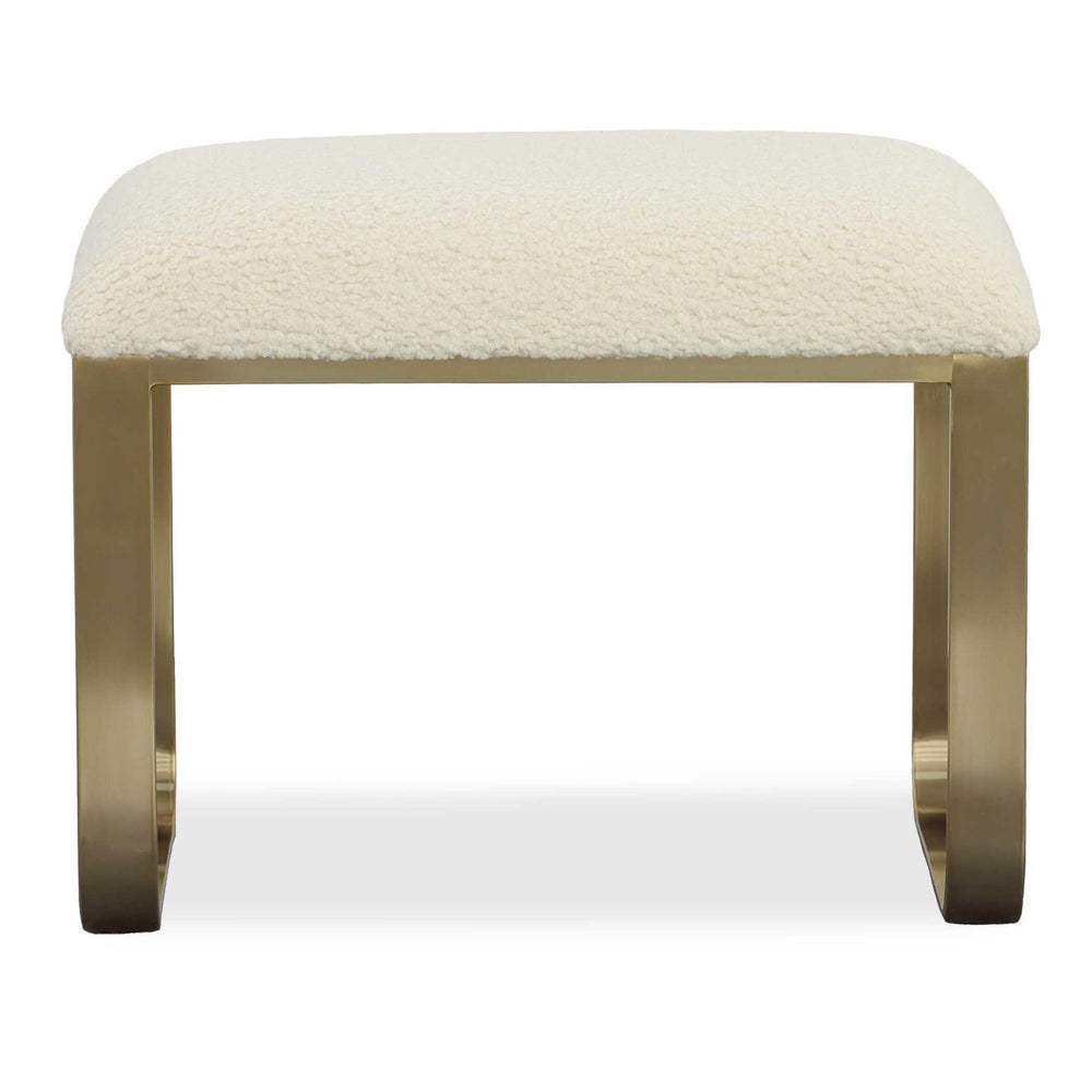 Double U - Small Bench - Gold / White