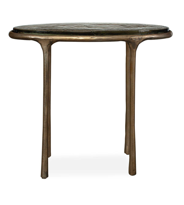 Ata - Oval Accent Table - Brass