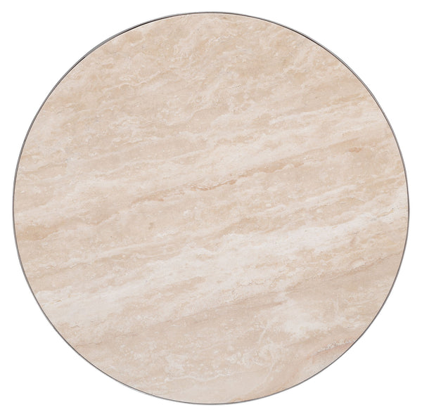 Melange - Vaquero Spot Table - Light Brown / Beige / Silver