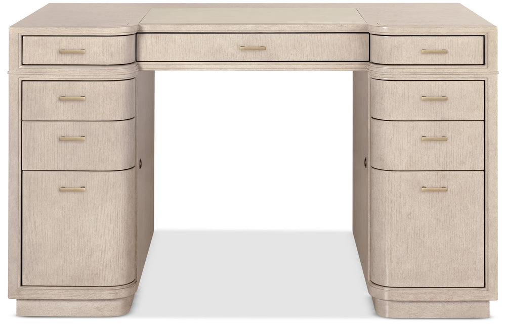 Marlowe - Knee-Hole Desk - Polished Limestone