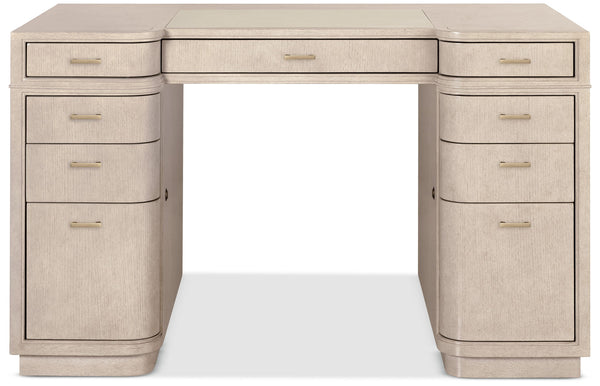 Marlowe - Knee-Hole Desk - Polished Limestone