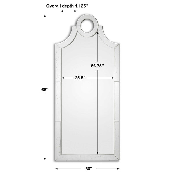 Acacius - Arched Mirror - Pearl Silver