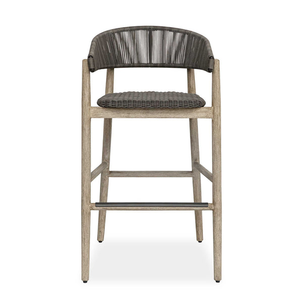 Dermott - Outdoor Bar Stool - Brown / Dark Gray