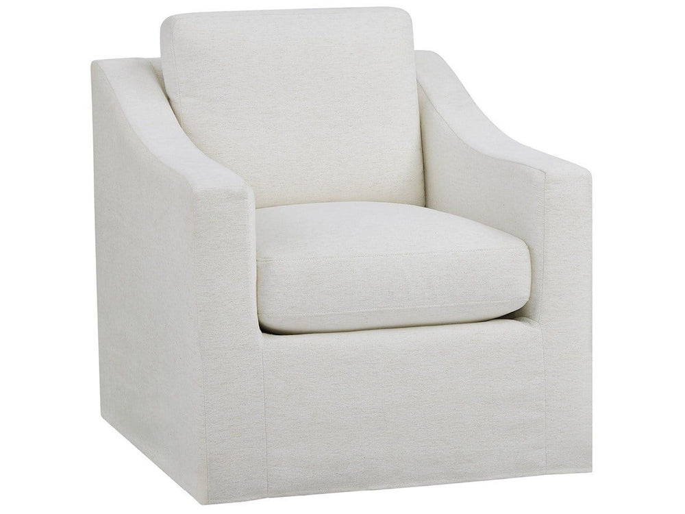 Augustine - Slipcover Swivel Glider - White