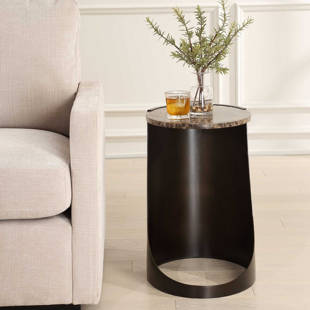 Welling - Modern Metal Side Table - Black