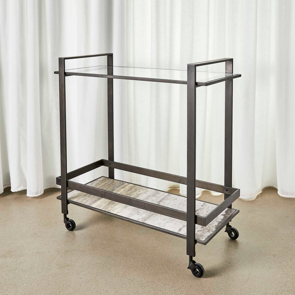 Roll Along - Bar Cart - Brass