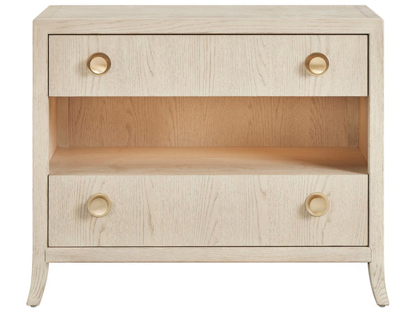 Velora - Nightstand With LED - Light Brown