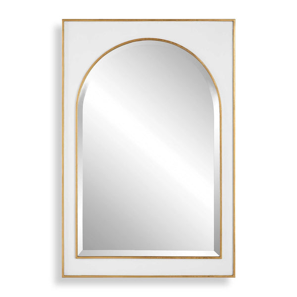 Crisanta - Gloss White Arch Mirror