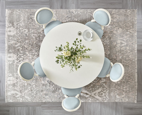 Serenity - Laguna Round Dining Table - Dark Gray / White