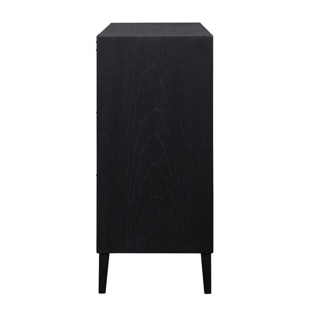 Andrei - Teak Root 2 Door Cabinet - Black / Woodtone