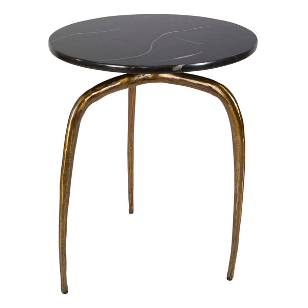 Wishbone - Side Table - Black / Gold