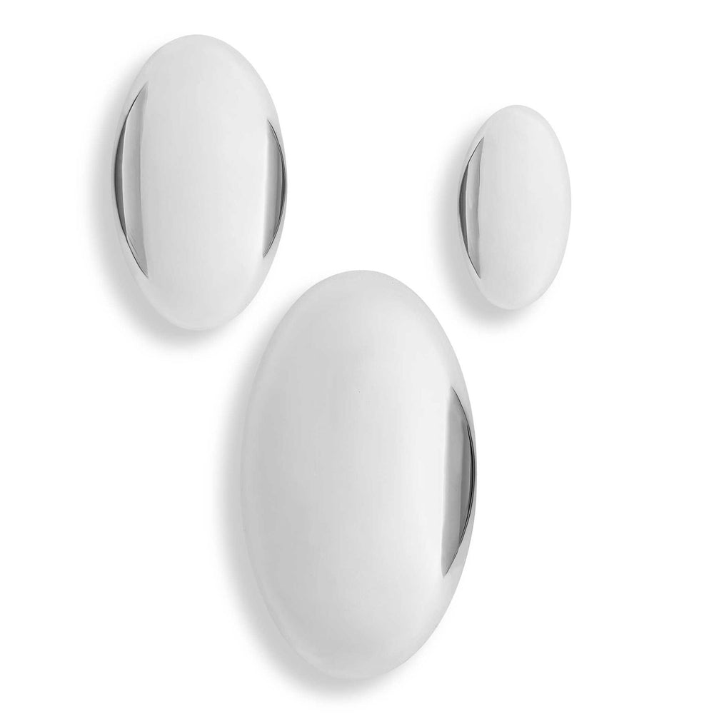 Dew - Metal Wall Decor (Set of 3) - Pearl Silver