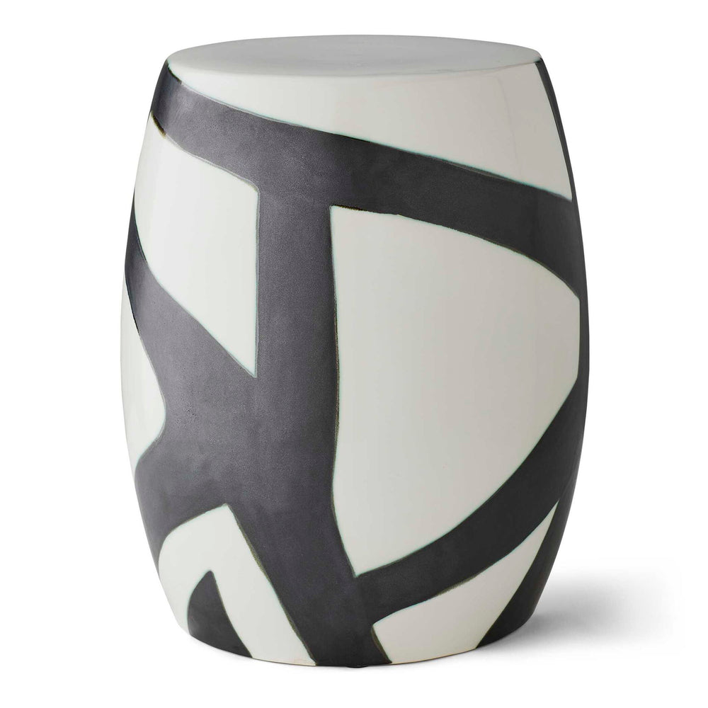 Figurative - Garden Stool - Black / White