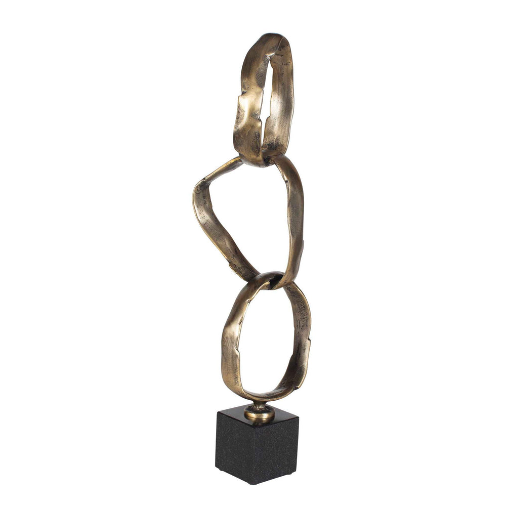 Loopform - Ring Sculpture - Black / Brass