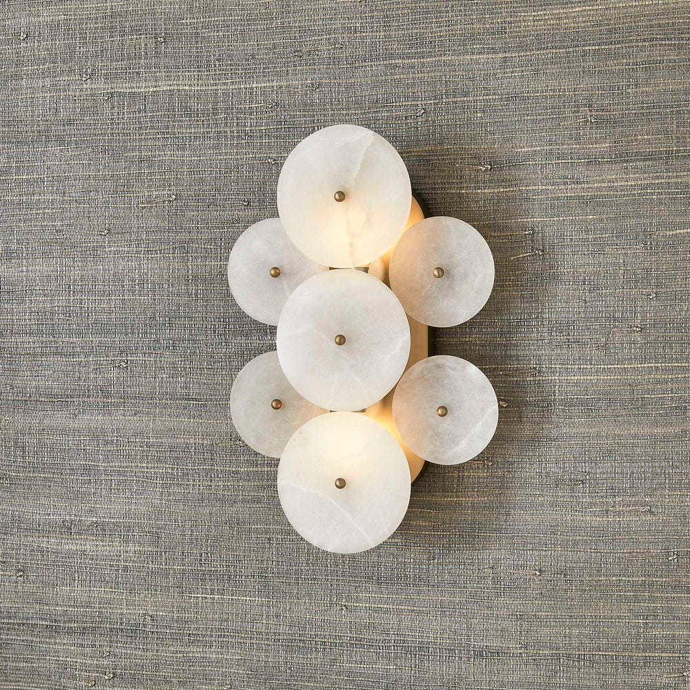 Alabaster Radiance - 2 Light Sconce - Brass