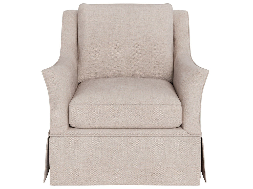 Henri - Skirted Swivel Chair, Special Order - Beige