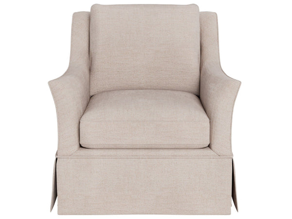 Henri - Skirted Swivel Chair, Special Order - Beige