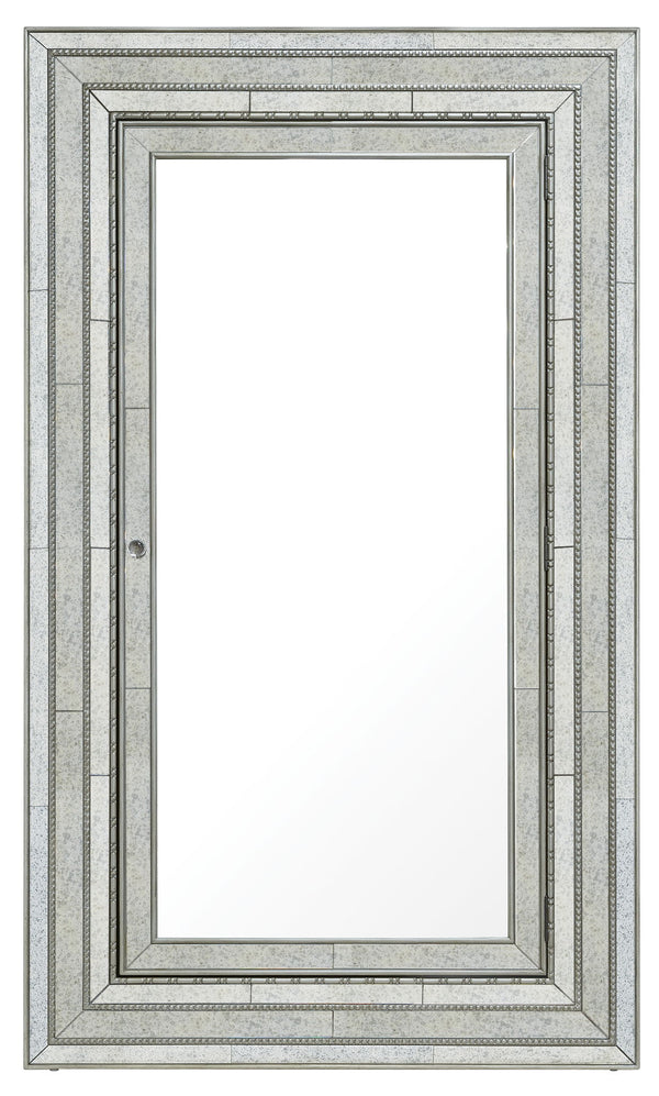 Melange - Glamour Floor Mirror With Jewelry Armoire Storage - Champagne