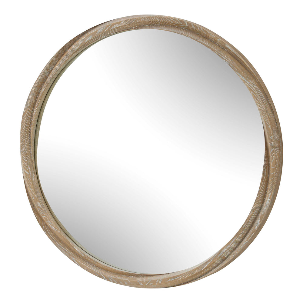 Landry - Round Mirror - Light Wood