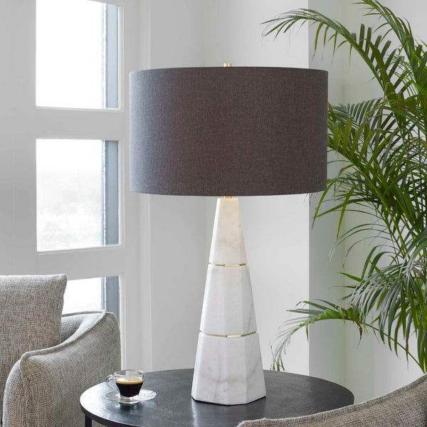 Citadel - Marble Table Lamp - White