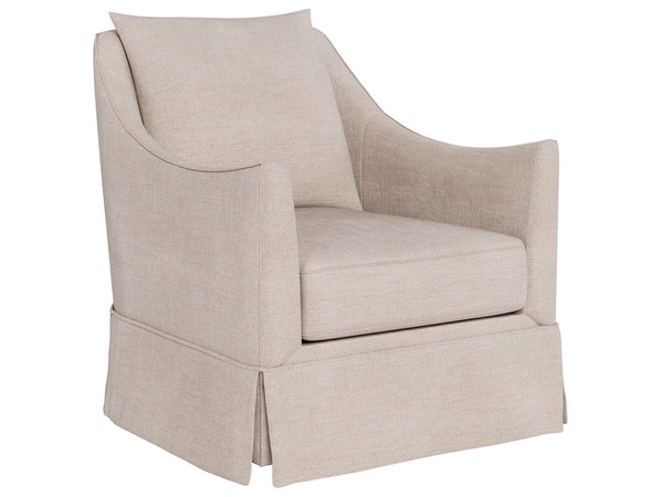 Portia - Skirted Swivel Chair, Special Order - Beige