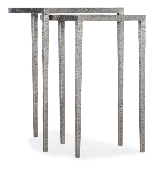 Chapman - Metal Nesting Tables - Pearl Silver