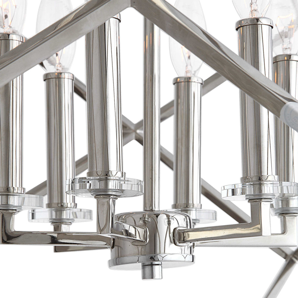 Euclid - 6 Light Cube Pendant - Nickel