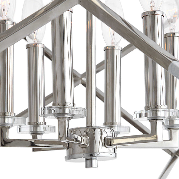 Euclid - 6 Light Cube Pendant - Nickel